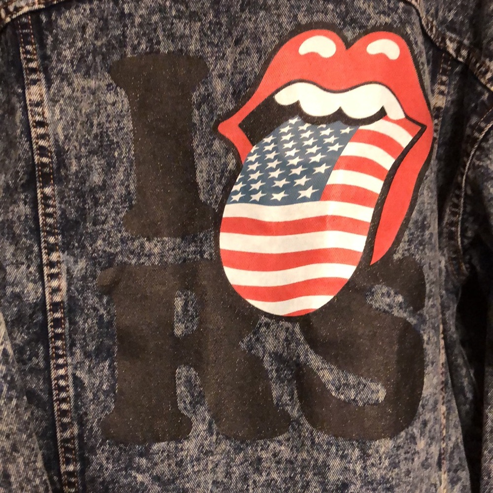 New Listing! Official Rolling Stones Vintage Style Denim Jacket - Picture 8 of 14